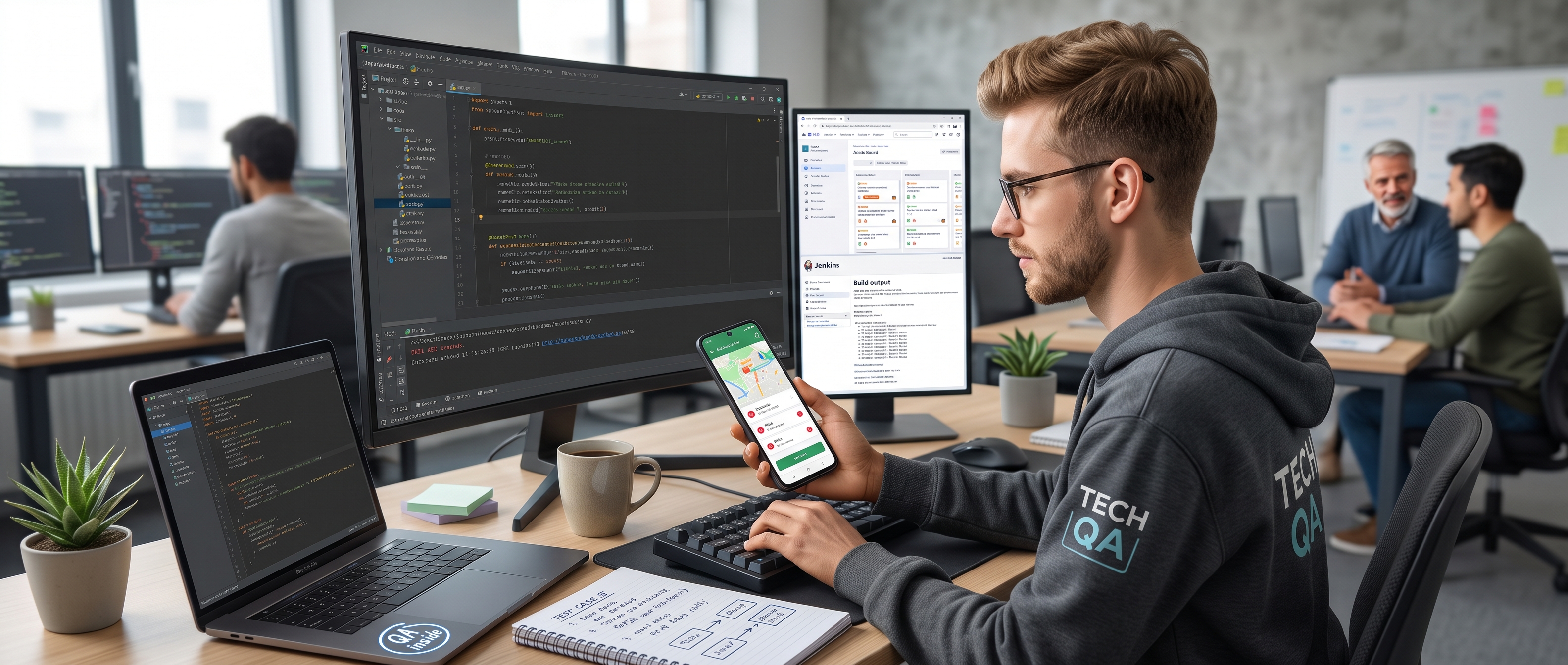 Illusztráció a TestNavigator tesztelési áttekintéséről; nem a tényleges kezelőfelület